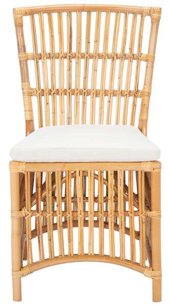 Safavieh Erika Rattan Accent Chair W/ Cushion Set Of 2 - Natural | Accent Chairs | Modishstore - 3