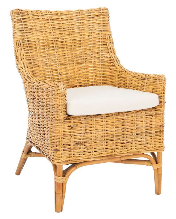 Safavieh Cristen Rattan Accent Chair W/ Cushion | Accent Chairs | Modishstore - 7