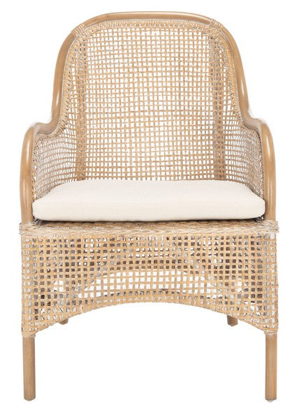 Safavieh Charlie Rattan Accent Chair W/ Cushion | Accent Chairs | Modishstore - 1