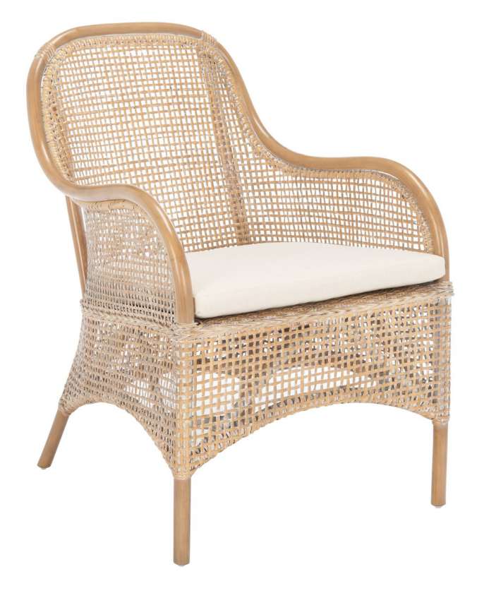 Safavieh Charlie Rattan Accent Chair W/ Cushion | Accent Chairs | Modishstore - 3