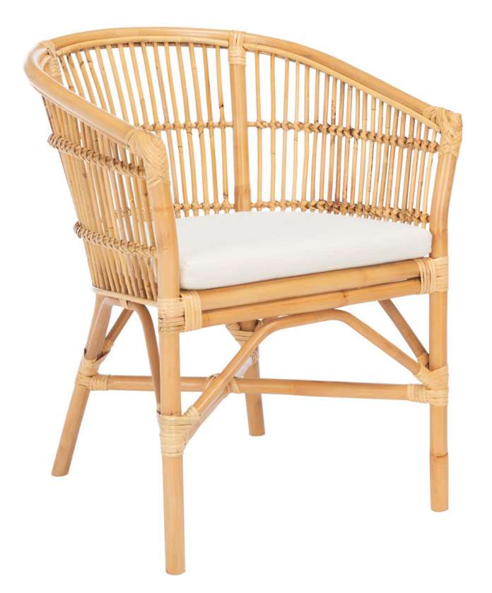 Safavieh Olivia Rattan Accent Chair W/ Cushion | Accent Chairs | Modishstore - 3