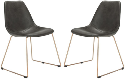 Safavieh Dorian Midcentury Modern Leather Dining Chair | Accent Chairs |  Modishstore 
