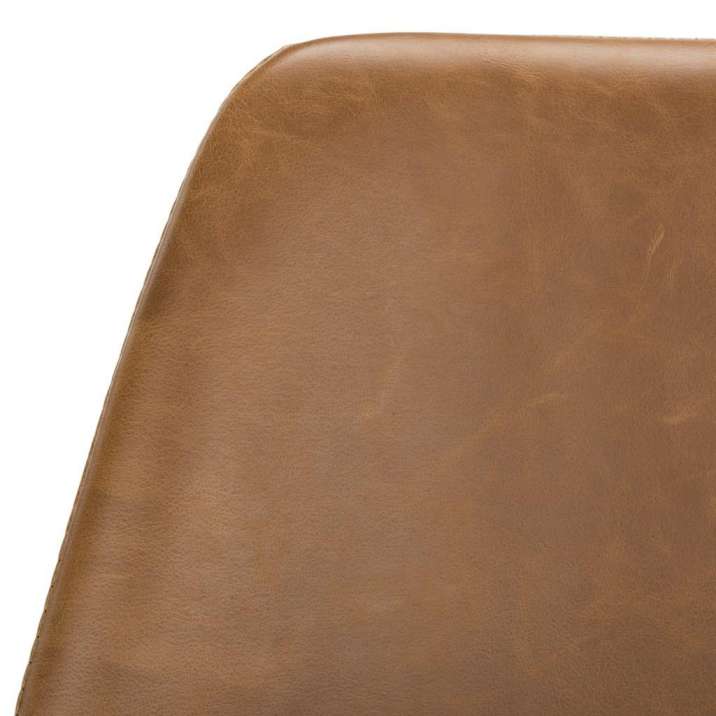 Safavieh Dorian Midcentury Modern Leather Dining Chair | Accent Chairs |  Modishstore  - 7
