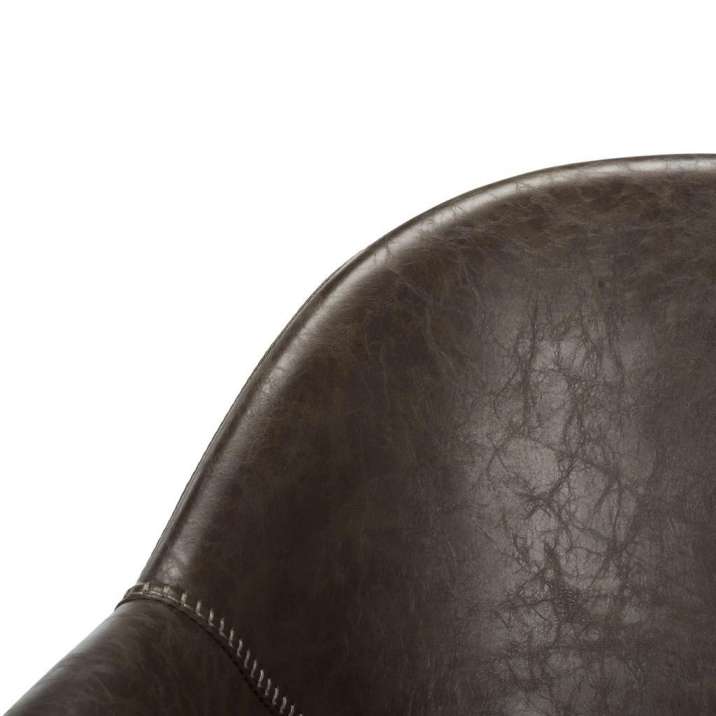 Safavieh Dublin Midcentury Modern Leather Dining Tub Chair | Accent Chairs | Modishstore - 3