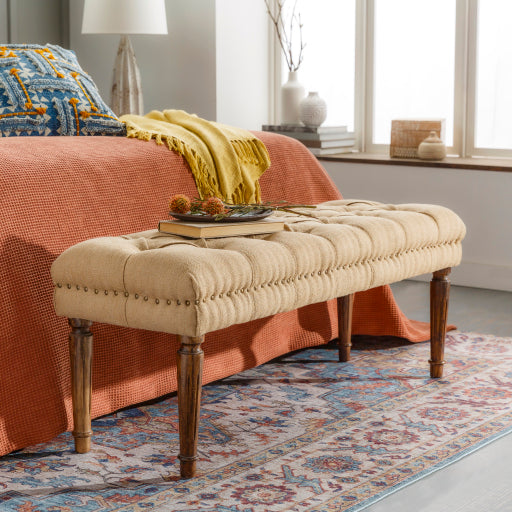 Surya Upholstered Bench - ACU-001 | Stools & Benches | Modishstore