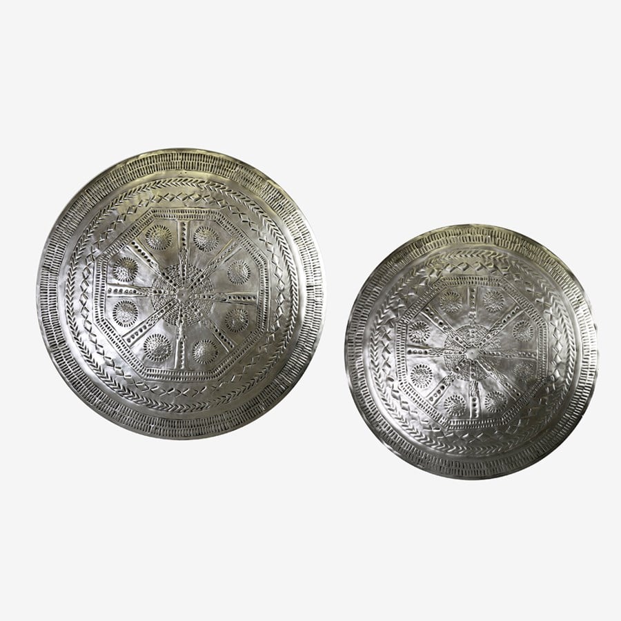 Metal Wall Decor (set/2)-20"/24"- Antique Pewter by Jeffan | Wall Decor | Modishstore - 5