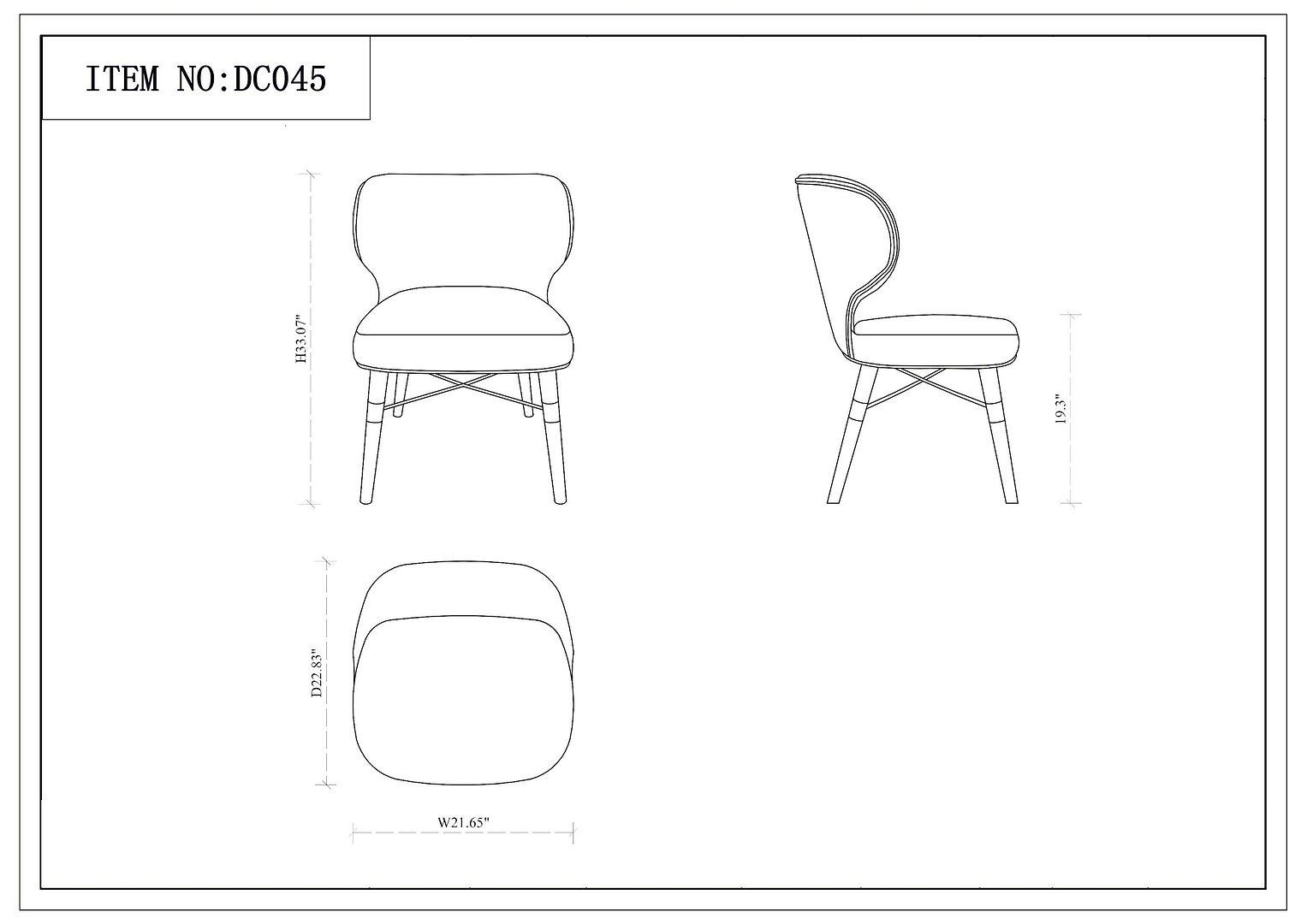 Manhattan Comfort Strine Royal Blue Velvet Dining Chair (Set of 2) | Dining Chairs | Modishstore - 7