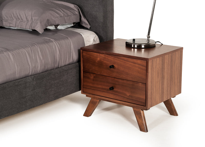 Vig Furniture Modrest Addison Mid-Century Modern Walnut Nightstand | Modishstore | Nightstands