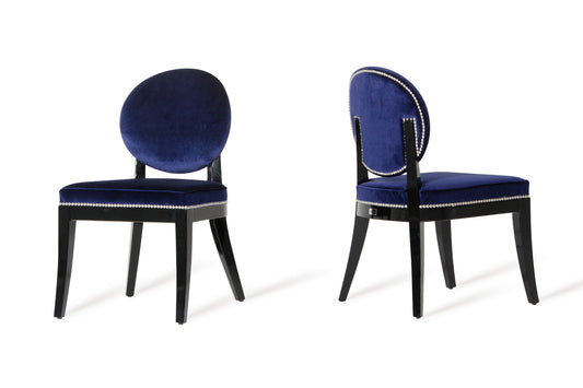 Isabella - Modern Blue Dining Chair (Set of 2) | Modishstore | Dining Chairs
