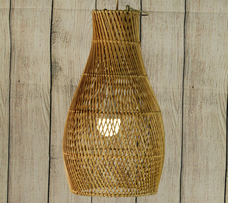 Rattan Apollo Urn Shaped Pendant Lamp By Artisan Living-4