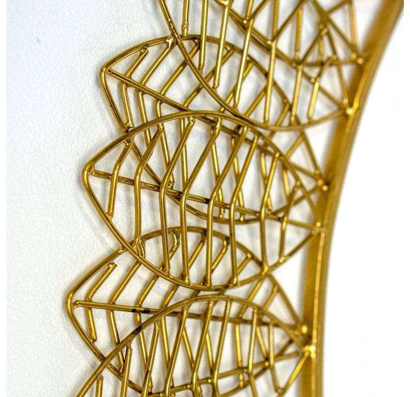 Wire Leaf Disc Wall Art by Gold Leaf Design Group Set Of 2 | Wall Decor | Modishstore - 3