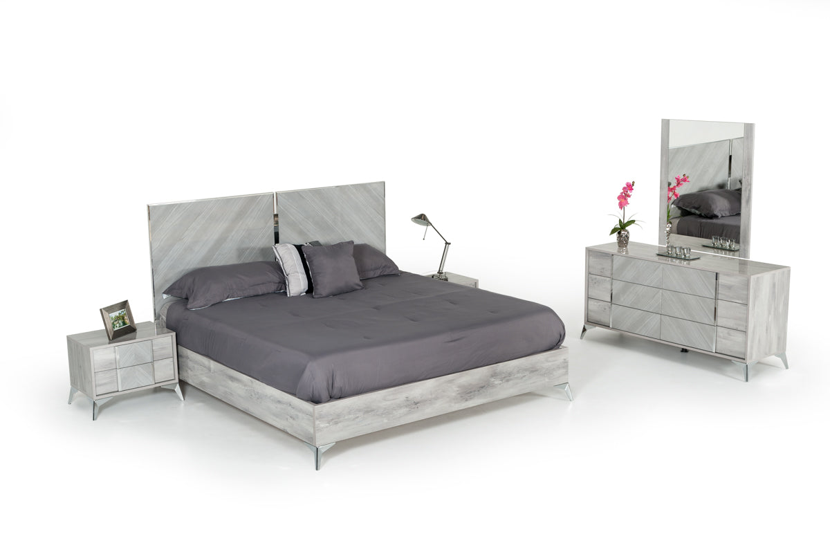 Nova Domus Alexa Italian Modern Grey Bedroom Set-3