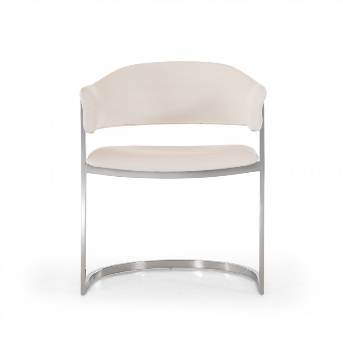 Vig Furniture Modrest Allie Contemporary White Leatherette Dining Chair | Modishstore | Dining Chairs