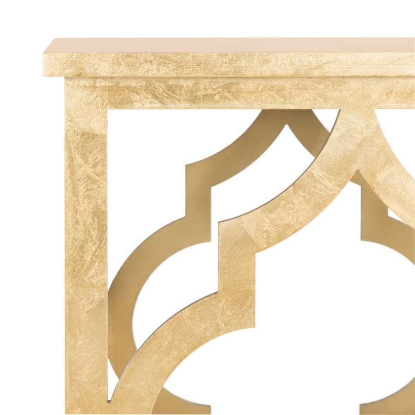 Safavieh Milo Trellis Gold Leaf End Table | End Tables | Modishstore - 4