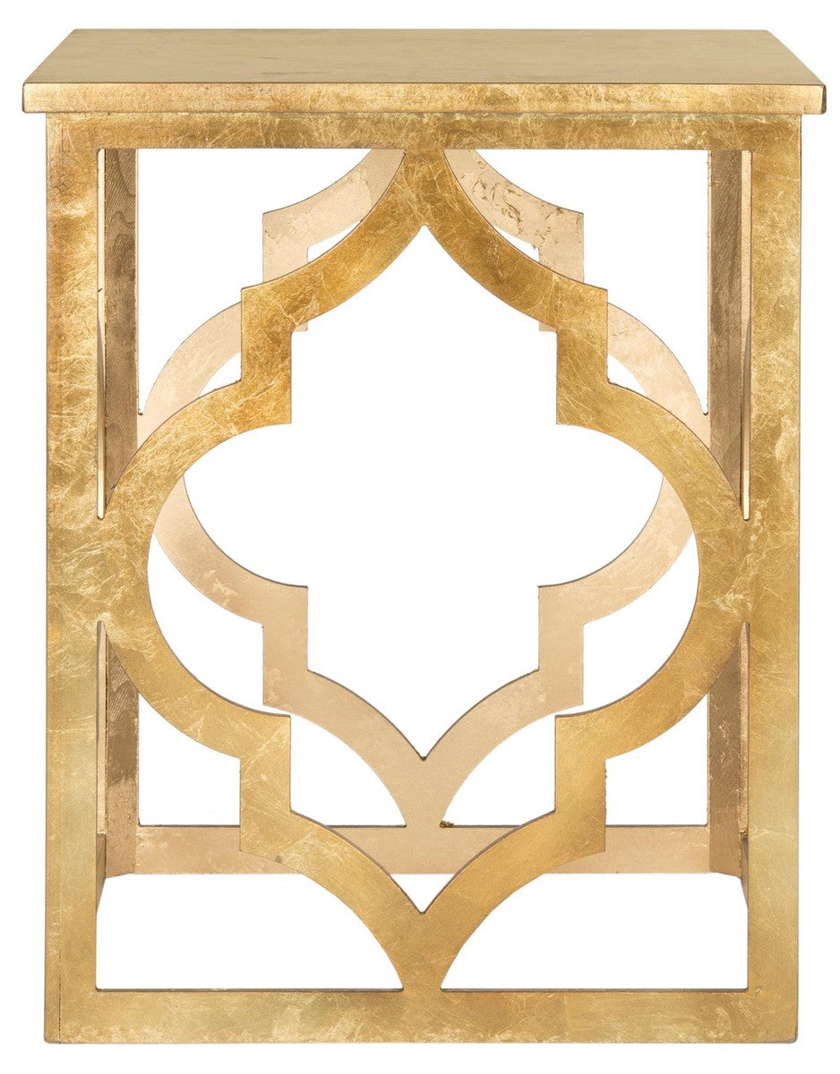 Safavieh Milo Trellis Gold Leaf End Table | End Tables | Modishstore - 1
