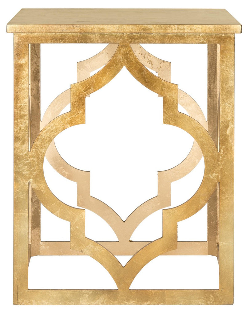 Safavieh Milo Trellis Gold Leaf End Table | End Tables | Modishstore - 1