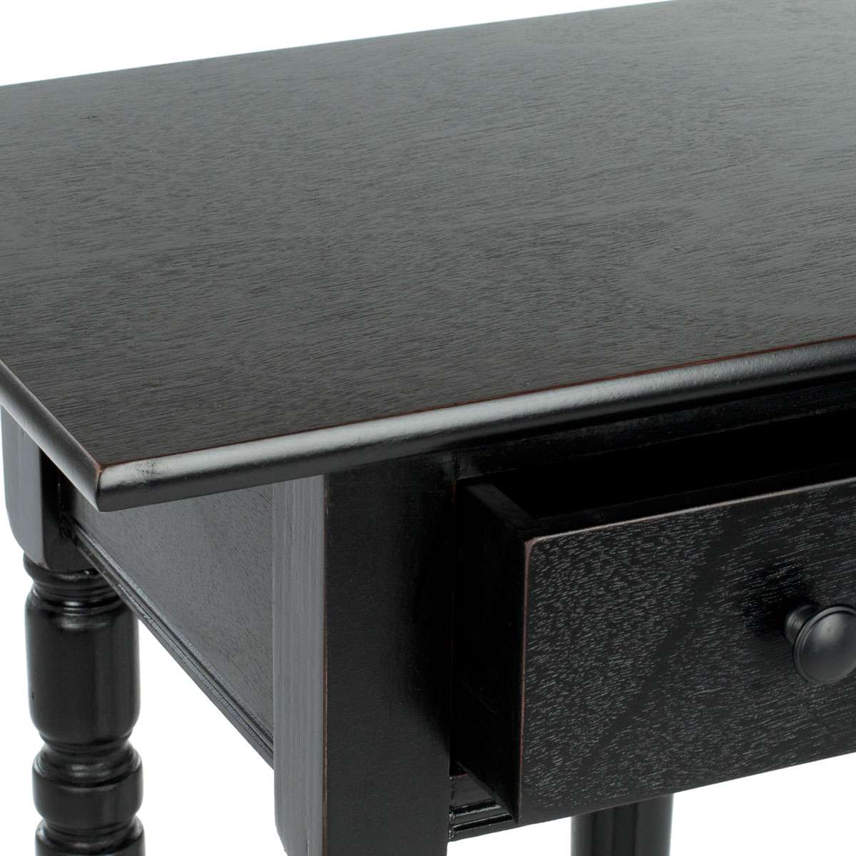 Safavieh Sabrina End Table With Storage Drawer - Distressed Black | Accent Tables | Modishstore - 2
