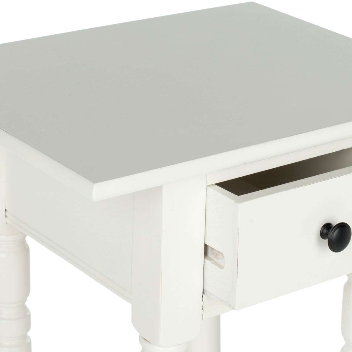 Safavieh Sabrina End Table With Storage Drawer - Distressed Cream | Accent Tables | Modishstore - 2