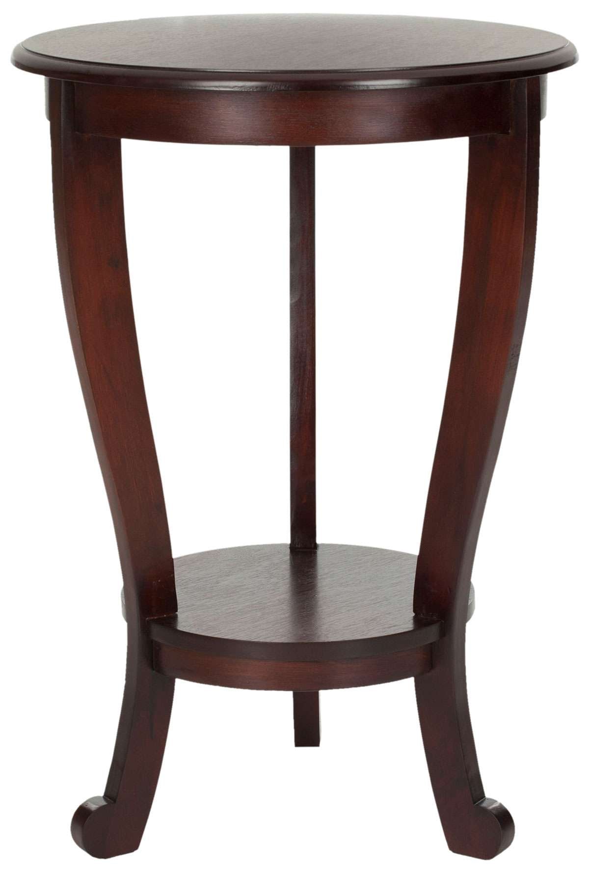 Safavieh Mary Pedestal Side Table - Dark Cherry | Accent Tables | Modishstore - 2