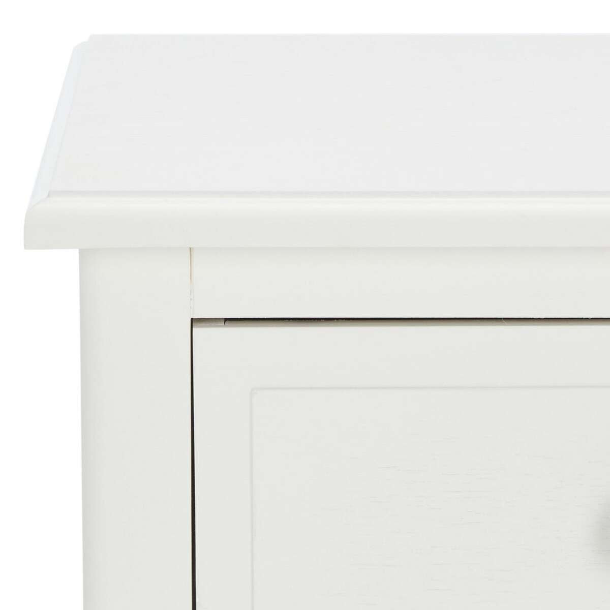 Safavieh Everly Drawer Side Table - Distressed White | End Tables | Modishstore - 2