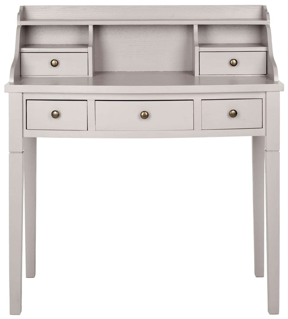 Safavieh Landon 5 Drawer Writing Desk - Quartz Gray | Desks | Modishstore - 2