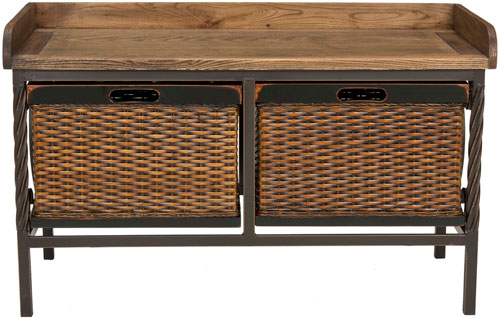 Safavieh Noah 2 Drawer Wooden Storage Bench | Benches | Modishstore - 1