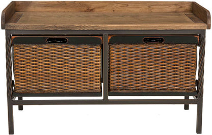 Safavieh Noah 2 Drawer Wooden Storage Bench | Benches | Modishstore - 1