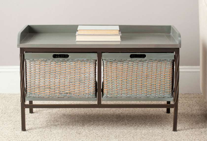 Safavieh Noah 2 Drawer Wooden Storage Bench | Benches | Modishstore - 4