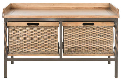 Safavieh Noah 2 Drawer Wooden Storage Bench | Benches | Modishstore - 5