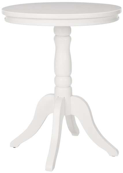 Safavieh Vivienne Round Top Side Table - White | Accent Tables | Modishstore