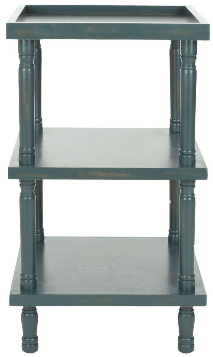 Safavieh Esmeralda 3 Tier Side Table - Dark Teal | Accent Tables | Modishstore
