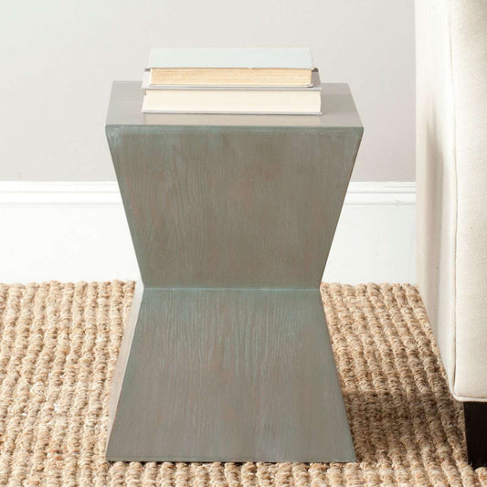 Safavieh Lotem Curved Square Top Accent Table - Ash Gray | Accent Tables | Modishstore
