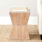 Safavieh Lotem Curved Square Top Accent Table - Honey Natural | Accent Tables | Modishstore