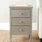 Safavieh Deniz Nightstand With Storage Drawers - Ash Gray | Nightstands | Modishstore - 3