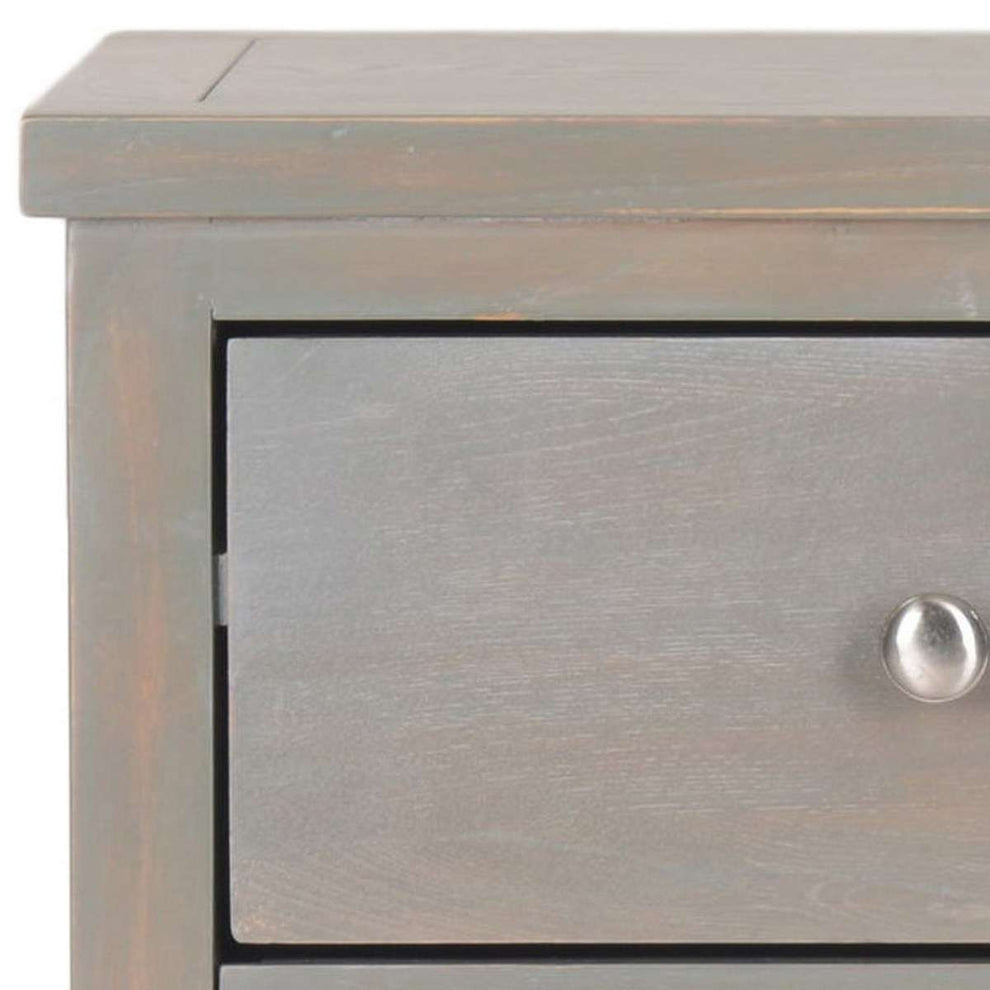 Safavieh Deniz Nightstand With Storage Drawers - Ash Gray | Nightstands | Modishstore - 2