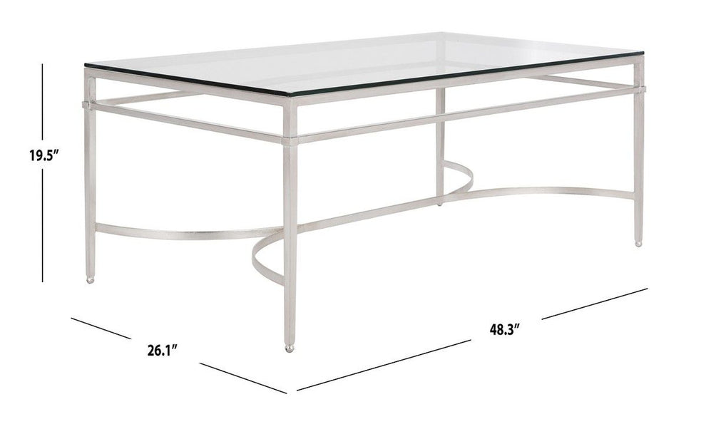 Safavieh Abelard Cocktail Table - Silver | Coffee Tables | Modishstore - 3