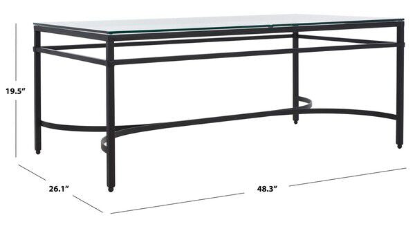 Safavieh Abelard Cocktail Table - Black | Coffee Tables | Modishstore - 4