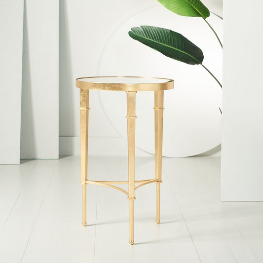 Safavieh Carly Gold Leaf Accent Table | Accent Tables | Modishstore