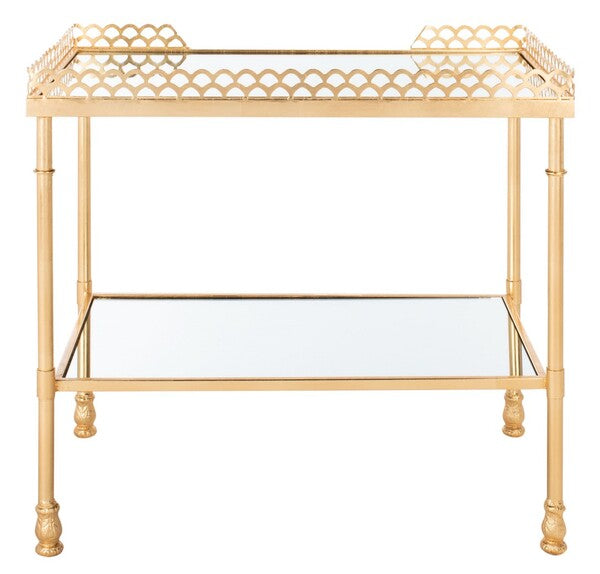 Safavieh Eryn 2 Shelf Gold Leaf Table | Accent Tables | Modishstore - 5