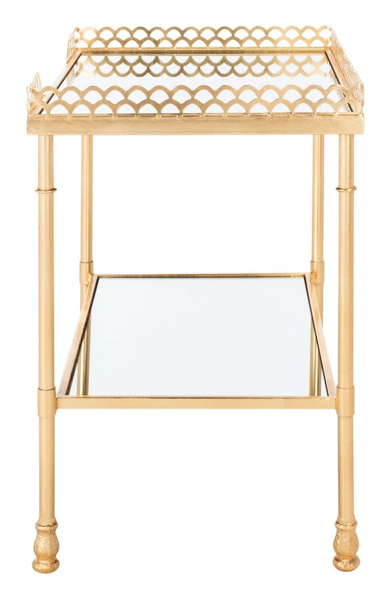 Safavieh Eryn 2 Shelf Gold Leaf Table | Accent Tables | Modishstore - 2