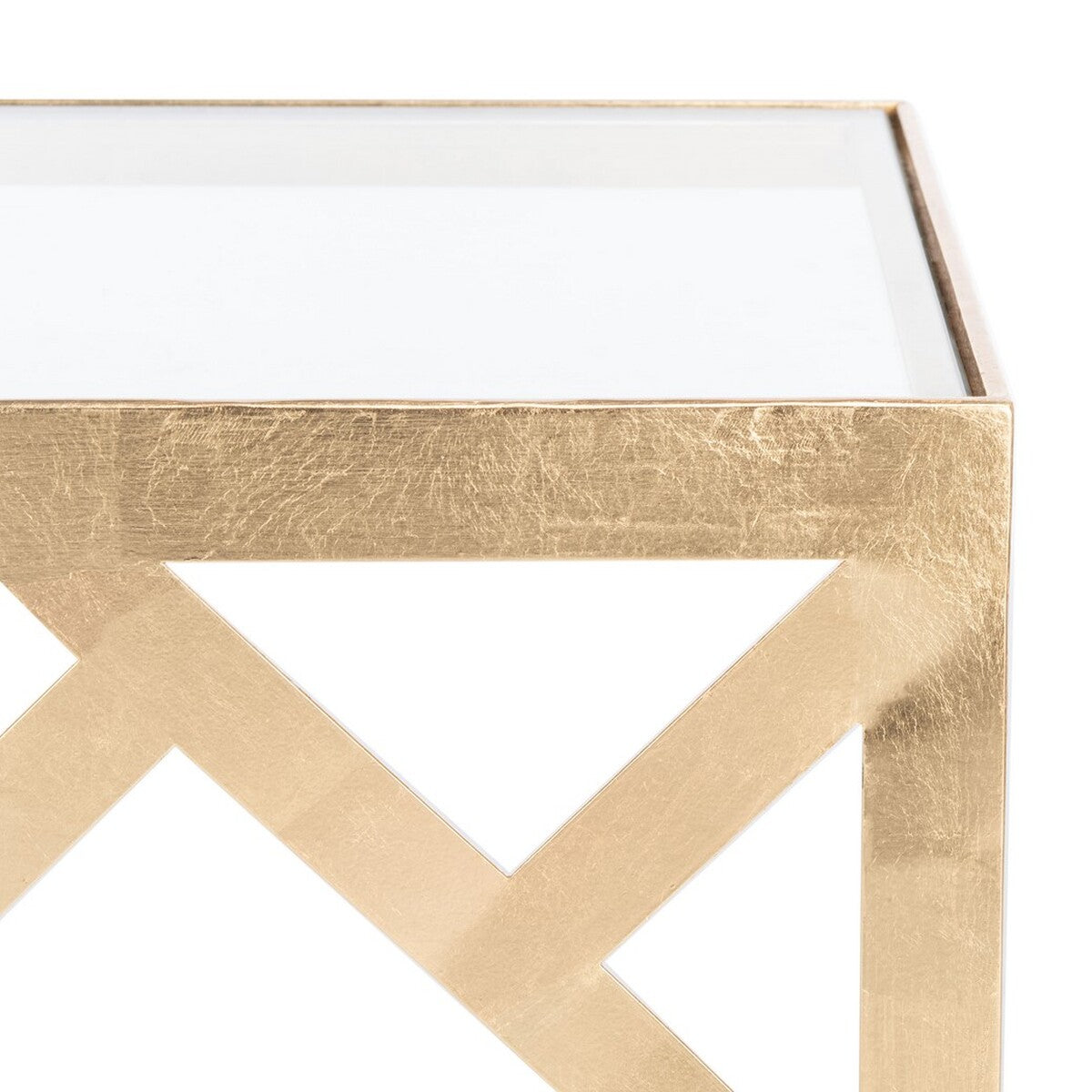 Safavieh Ozzie Gold Leaf C-Table | Accent Tables | Modishstore - 4