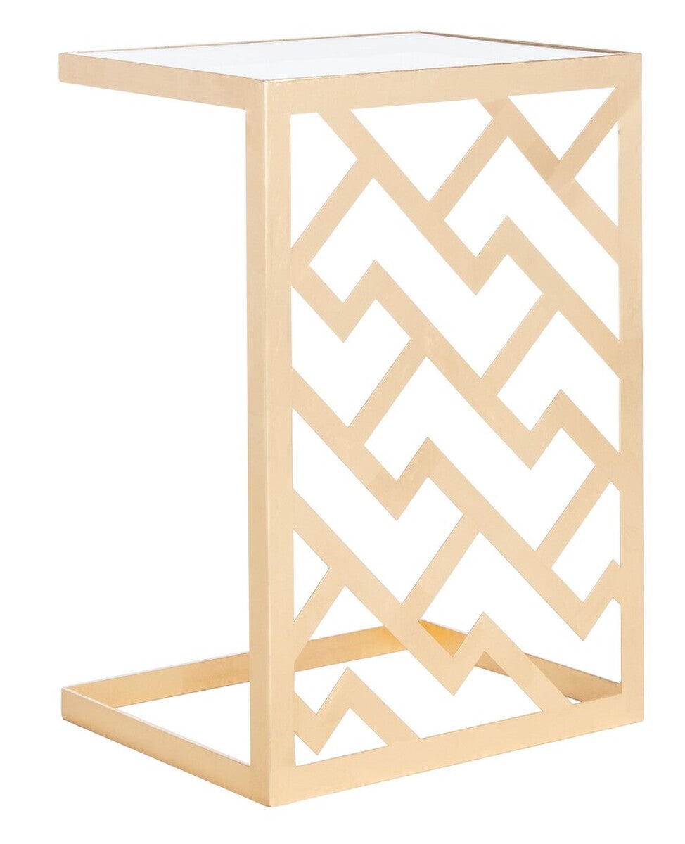Safavieh Ozzie Gold Leaf C-Table | Accent Tables | Modishstore - 3