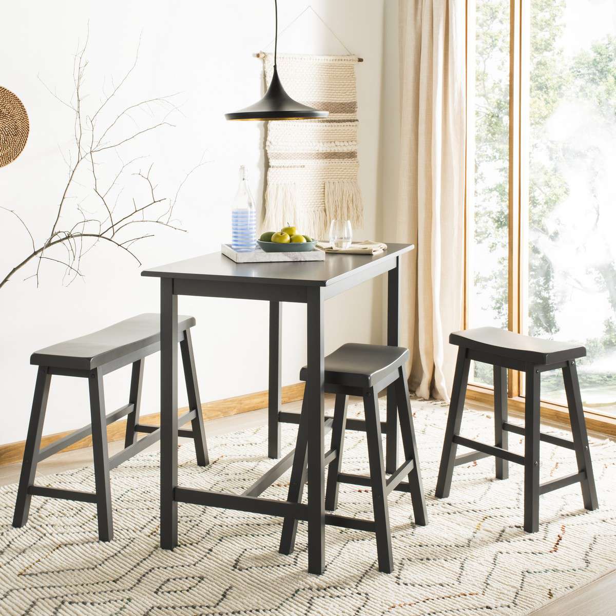 Safavieh Ronin 4 Pc Set Pub Table - Gray | Bar Stools & Table | Modishstore