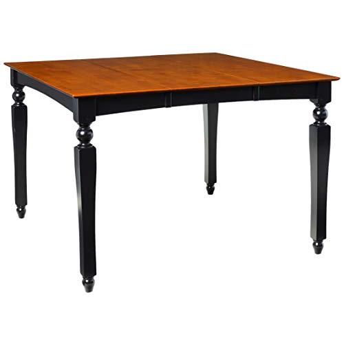 Chelsea Gathering 54" Square Counter Height Dining Table With 18" Butterfly Leaf In Black Finish By East West Furniture | Dining Tables | Modishstore