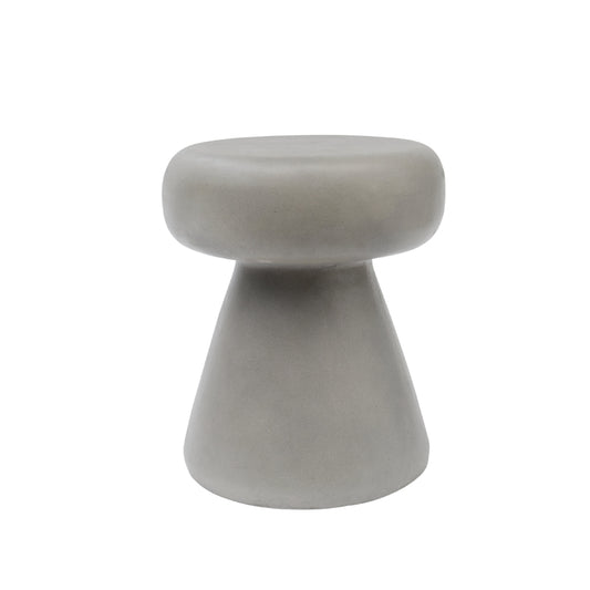 Modrest Boyd Modern Grey Concrete Round Stool | Bar Stools | Modishstore