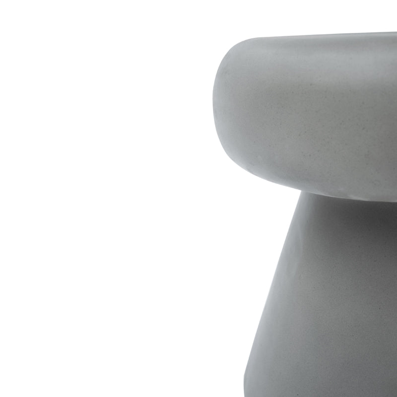 Modrest Boyd Modern Grey Concrete Round Stool | Bar Stools | Modishstore - 3