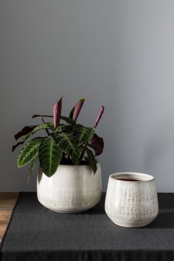 Anders White Terracotta Pot By Accent Decor- 2 sizes | Planters, Troughs & Cachepots | Modishstore - 1
