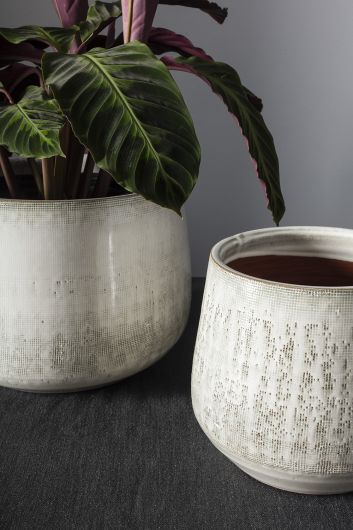 Anders White Terracotta Pot By Accent Decor- 2 sizes | Planters, Troughs & Cachepots | Modishstore - 5
