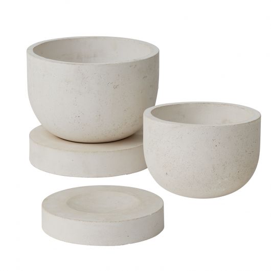 Archer White Concrete Planter By Accent Decor- 2 Sizes | Planters, Troughs & Cachepots | Modishstore - 4