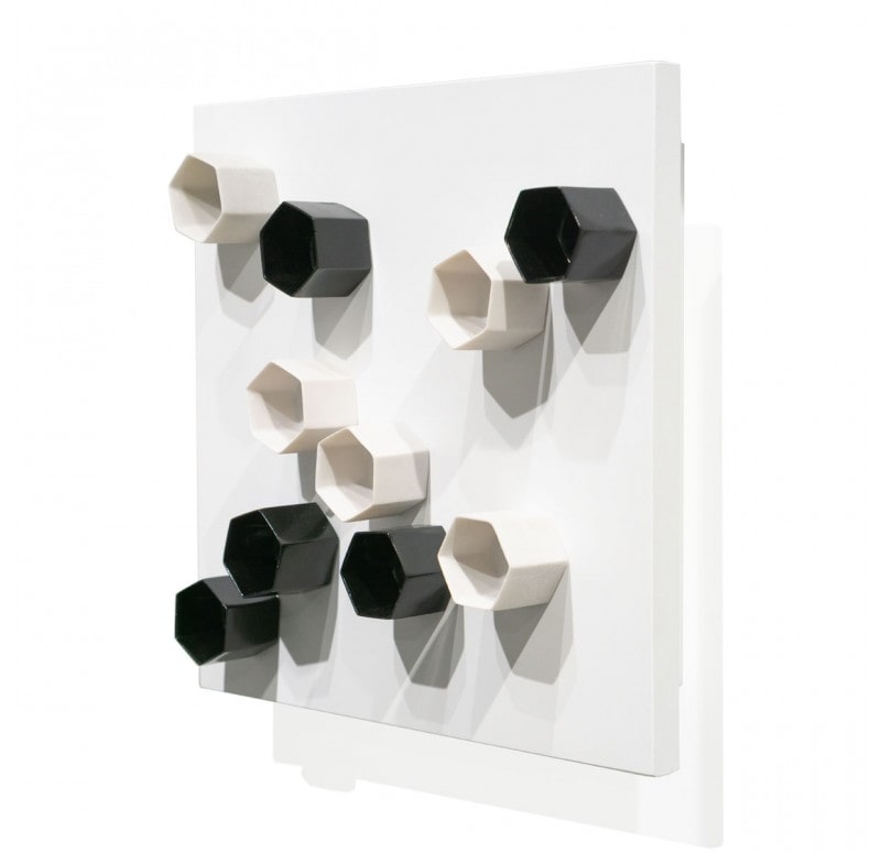 Wall Play Substrate, 'Black & Cream Beehive' by Gold Leaf Design Group | Wall Decor | Modishstore
